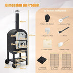 Four à Pizza Nero 5 à Bois Extérieur