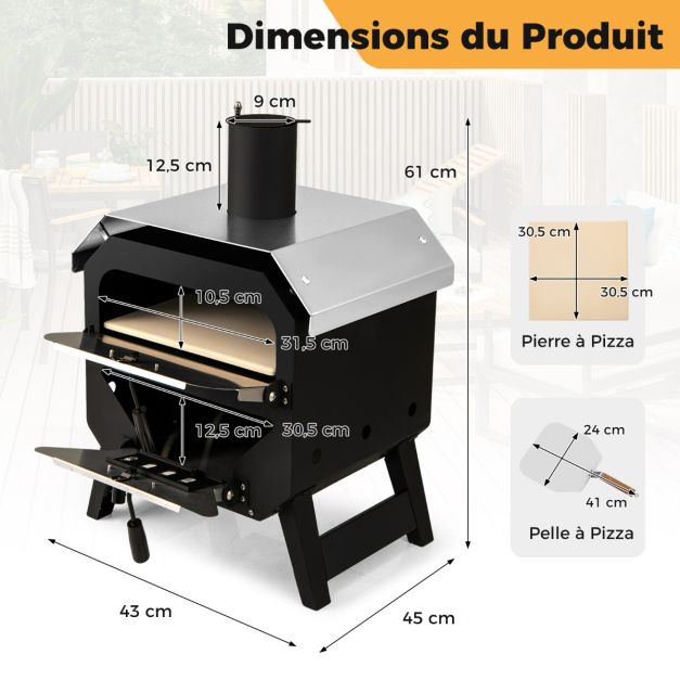 Four à Pizza Orio 1 à Bois Extérieur